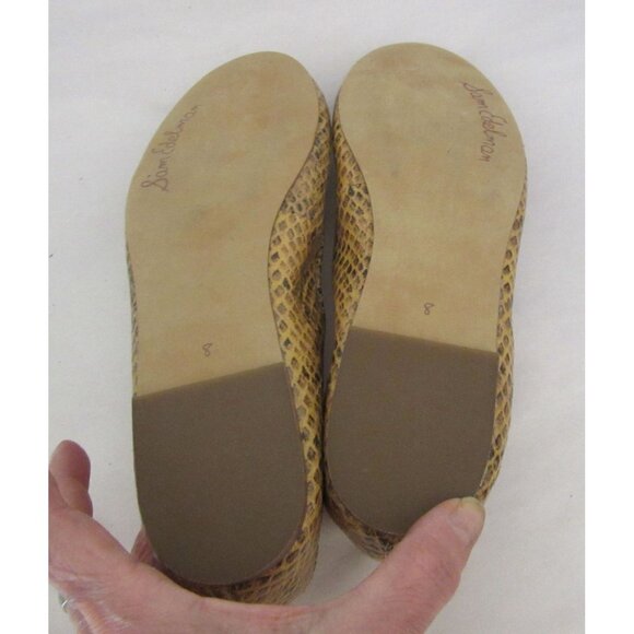New, Sam Edelman Felicia Snakeskin Leather Ballet Flats Size 8M - Picture 7 of 7